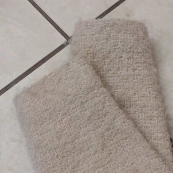 Eileen Fisher Boucle Wool Jacket Blazer Ivory Textured Knit material PL - Picture 11 of 11